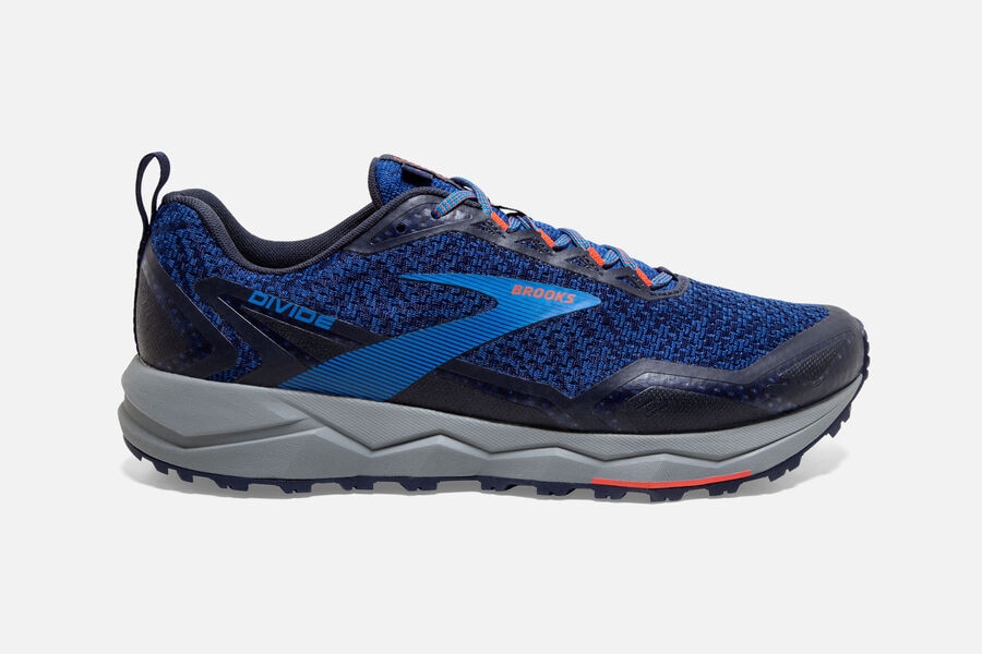 Brooks Divide Mens Australia - Trail Running Shoes - Blue/Navy/Pink (424-EYHJO)